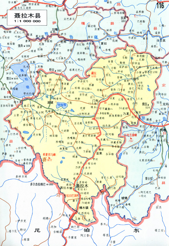 日喀则聂拉木县地图