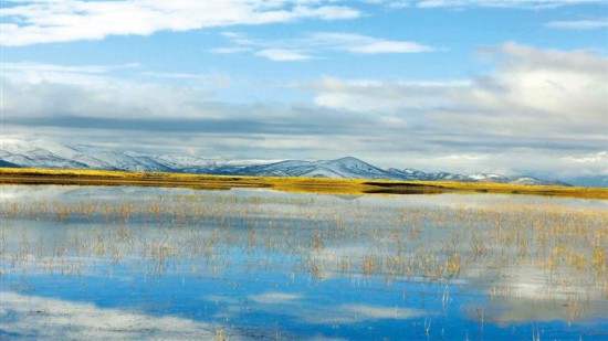 日喀则市仲巴县帕羊湿地地处雅鲁藏布江上游,该地地理景观独特,是集